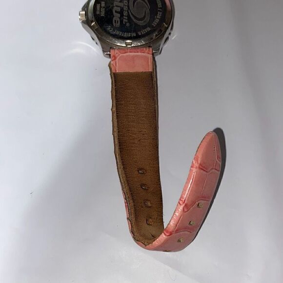 Fossil Blue Women's Silver Tone Date Pink Pave Bezel 100M Quartz Watch OS - Picture 8 of 11